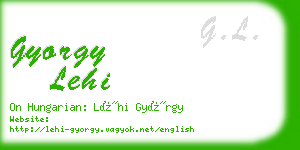 gyorgy lehi business card